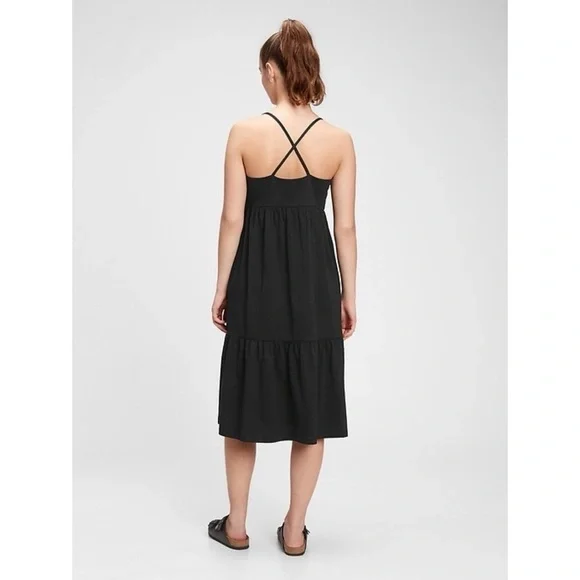 NWT GAP Racerback Tiered Midi Dress - Picture 2 of 12